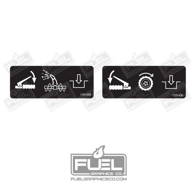 1330SE Snowblower Handle Control Premium Vinyl Decal 2-Pack 2″ Wide x 0.77″ Tall