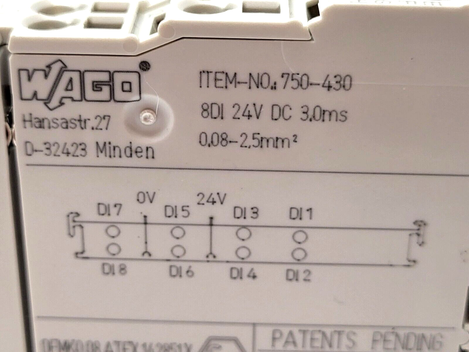 Wago 750-430 Input Output Module 8-Channel