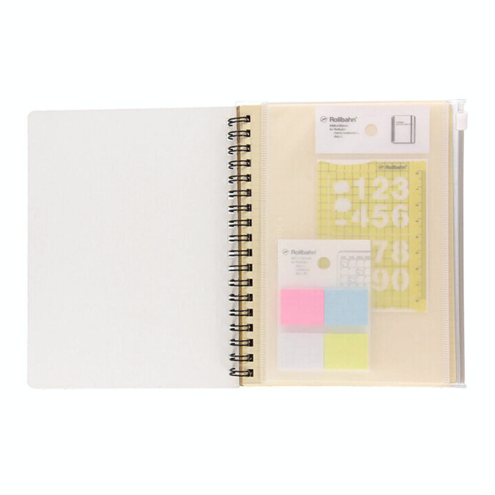 Delfonics Rollbahn Spiral Notebook Slider Case: 5.2 in. x 7 in. (Clear) *B6 note