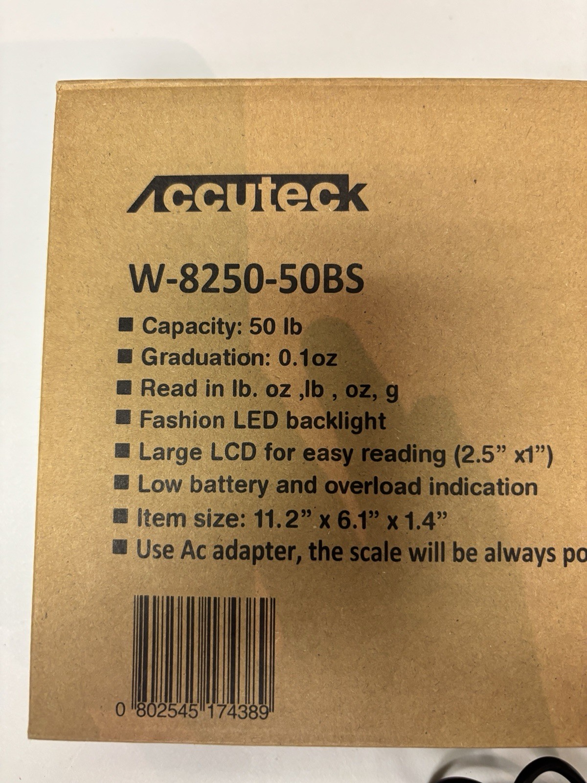 Accuteck 50lb x 0.1 oz All-In-One Digital Shipping Postal Scale
