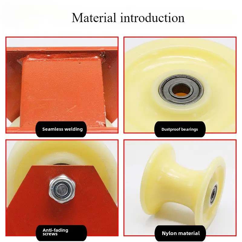 Heavy-Duty Foldable Manual Pulley System with Durable Metal Frame Labor-Saving