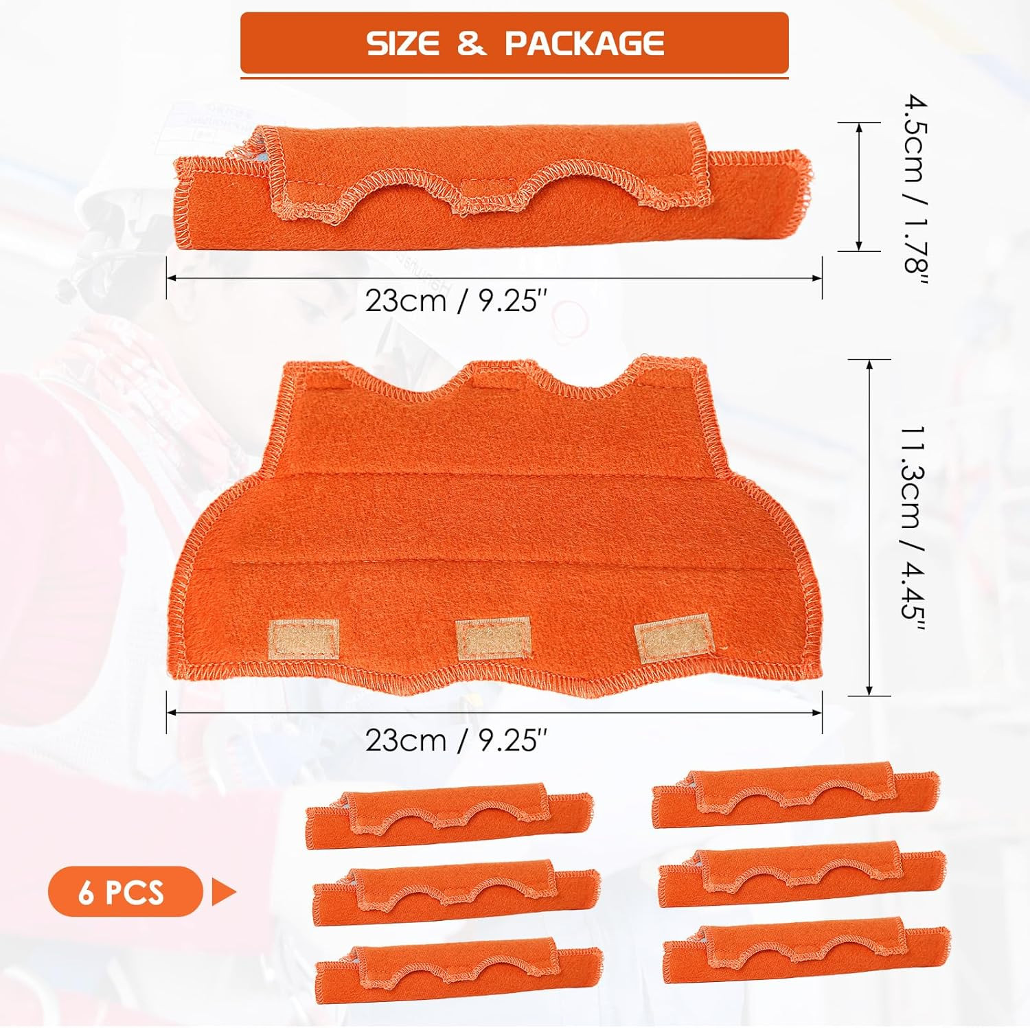 6Pcs Hard Hat Sweatband – Cotton Hard Hat Liner with Hook and Loop, Reusable Har