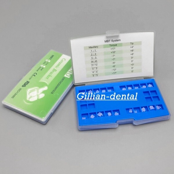 Dental Ortho Ceramic Brackets Braces Roth MBT 022/018 Slot 345 Hooks 20pcs/Pack