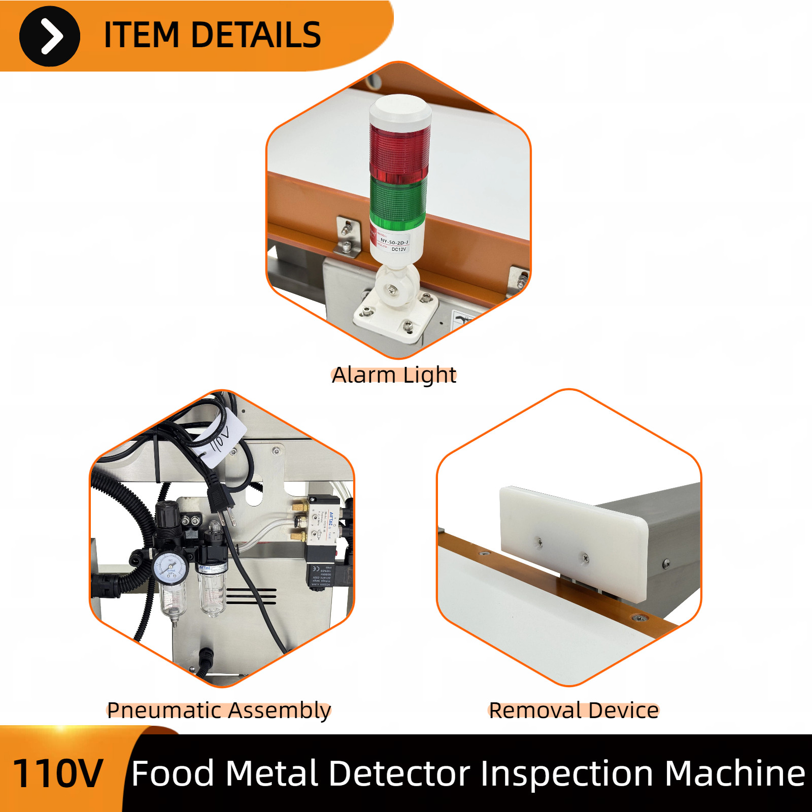 110V Industrial Metal Detector Detecting Foreign Metal in Food/Textile/Plastic