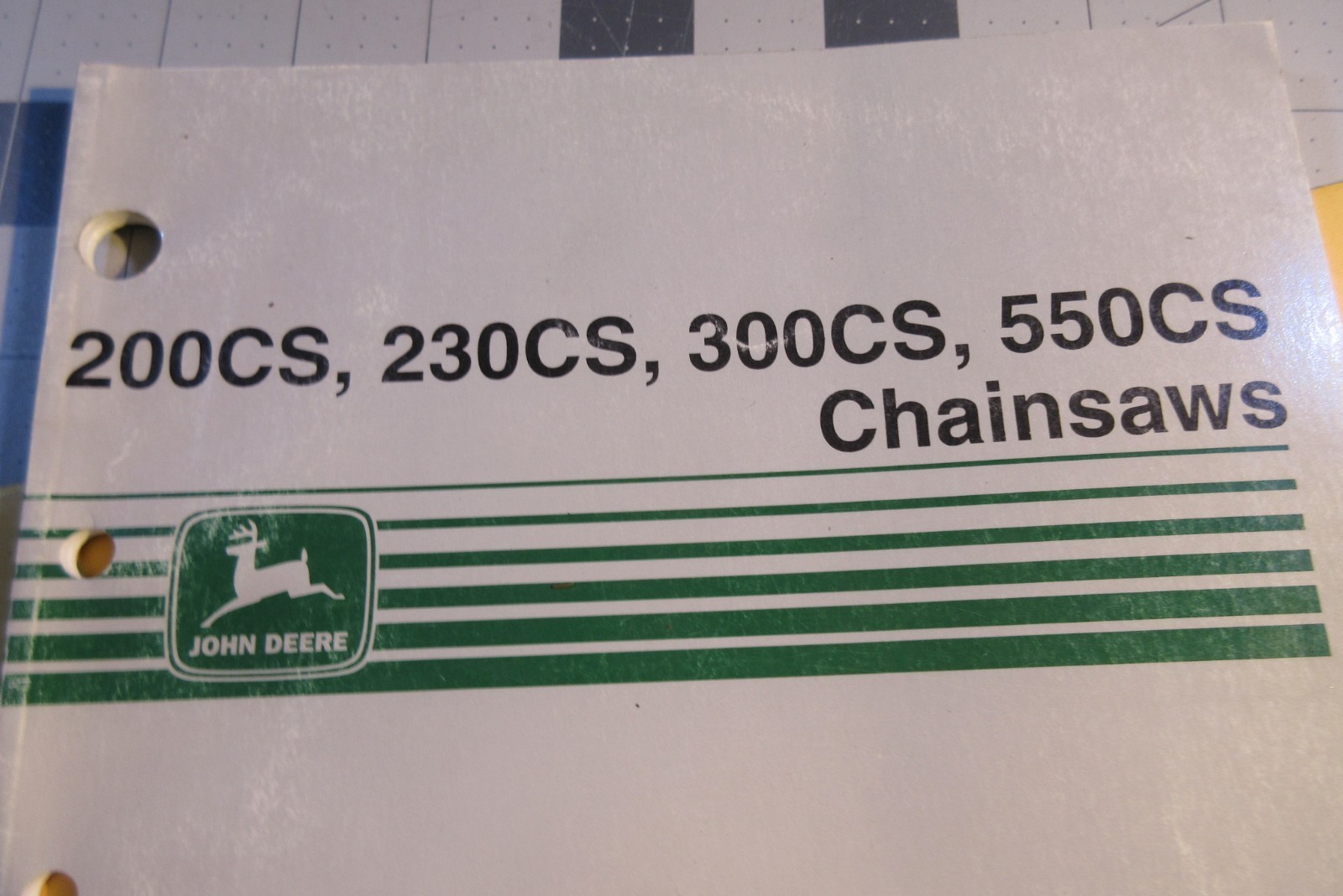 John Deere TM1750 200 230 300 550 CS Chain Saw Technical Service Manual
