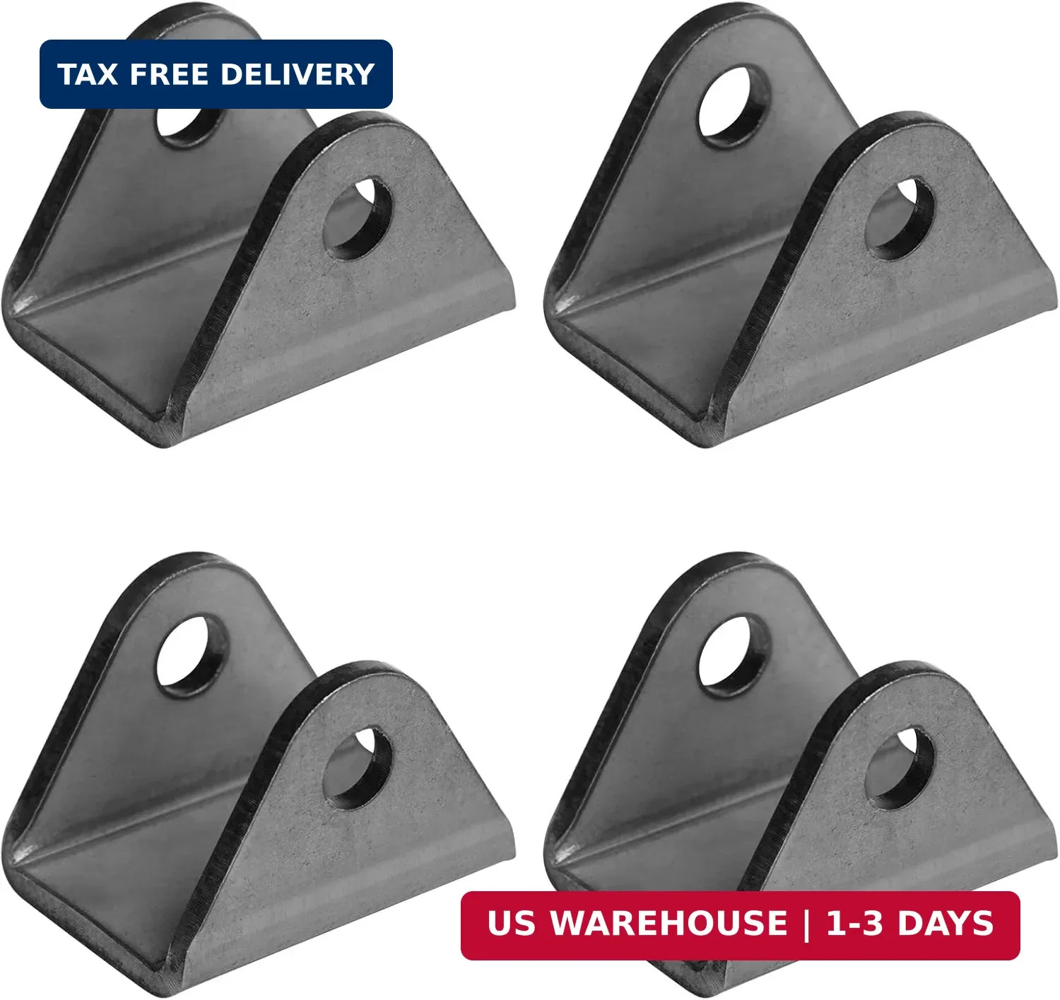 4 Pack Weld On Shock Absorber Mount Bracket for Suspension, 1-1/2″ Width | for M