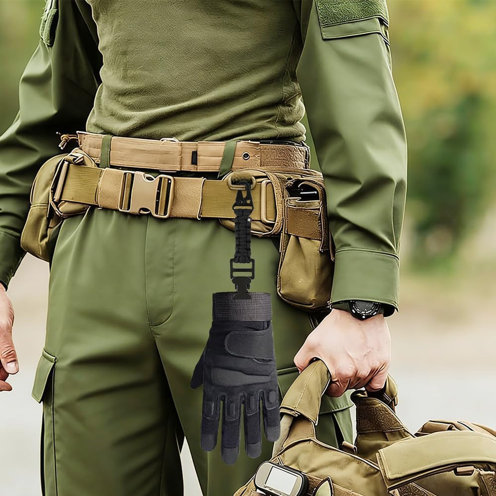 2PCS Tactical Glove Clip Holder Anti-Slip Nylon Work Glove Holder Clip, for Tact