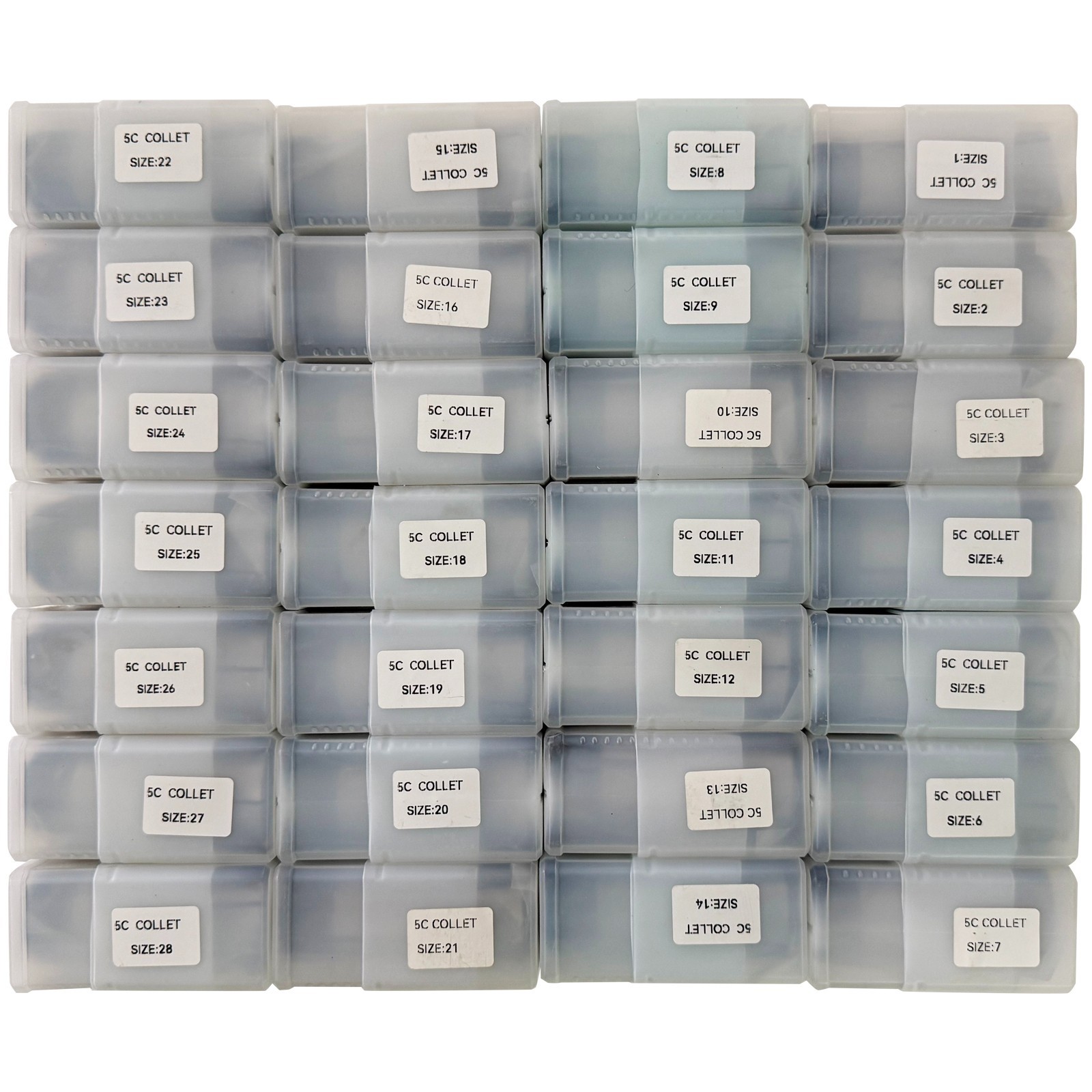 28PCS/Set Metric 5C Collet Grinding&Milling Machine Spring Cylinder Clamp
