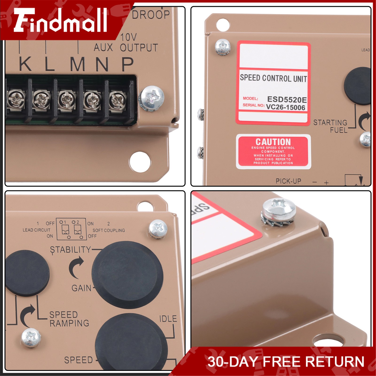 Findmall ESD5520E Governor Speed Control Unit for Diesel Generator Set