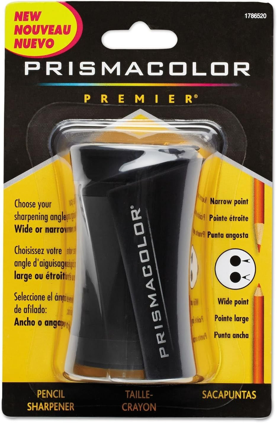 Hand-Powered Premier Pencil Sharpener – Stainless Steel and Portable Design