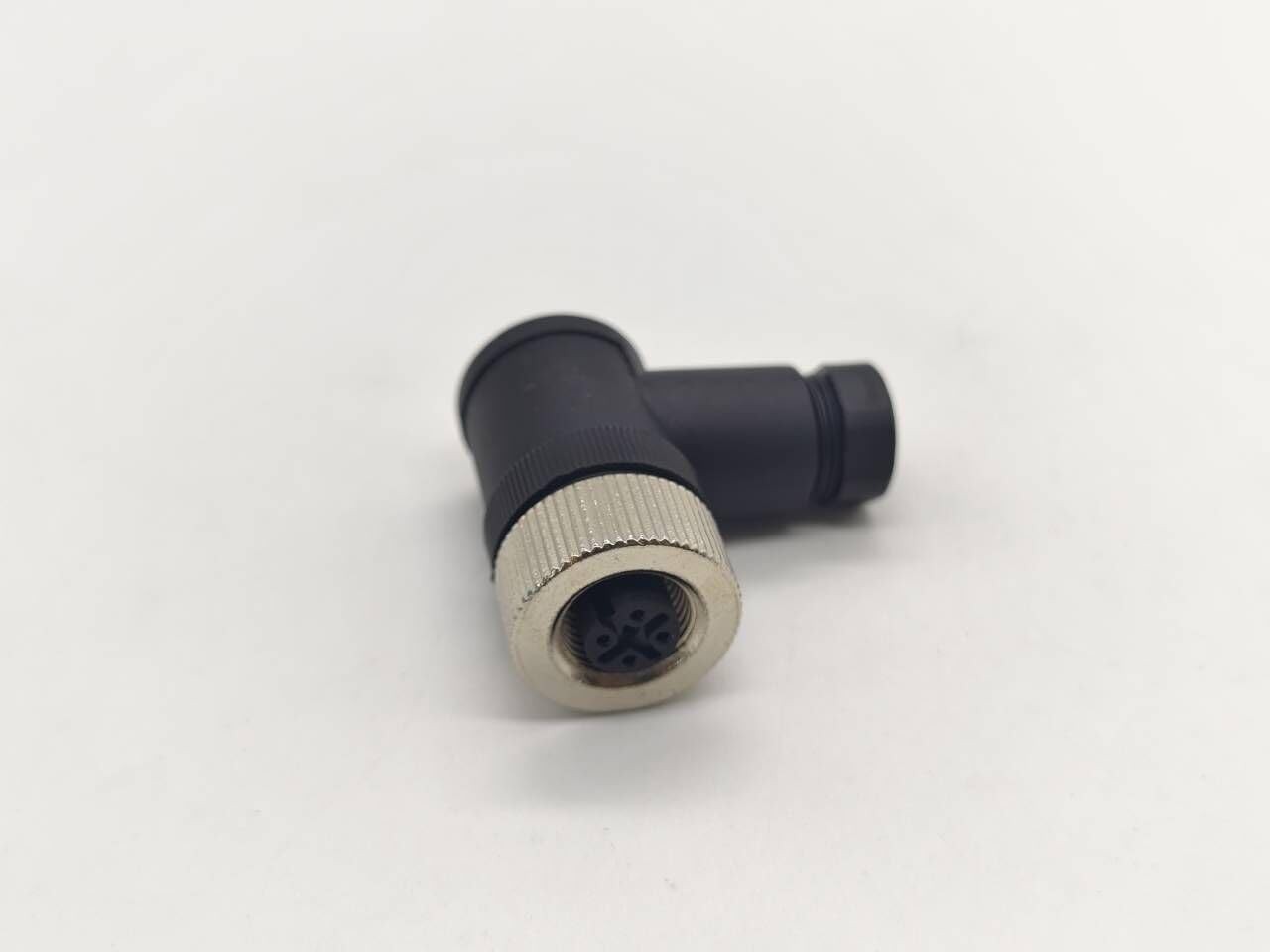 M12 5-pin Female 90-Degree A-Code Unshielded Screw-Joint Connector for Sensor