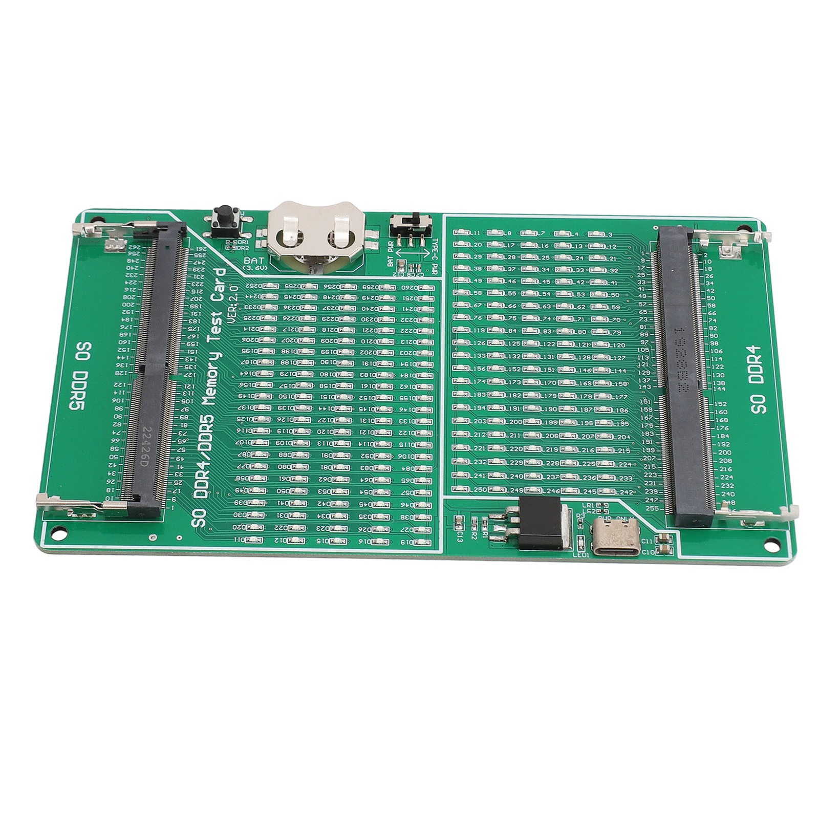 DDR4 DDR5 Memory Tester 2 In 1 Multifunctional Memory Slot Test Card With LED