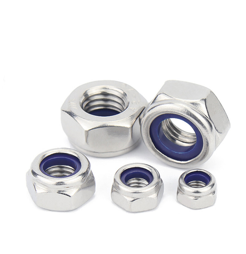 1/5/20 Pcs M6-M20 Fine Pitch Nyloc Nuts Nylon Insert Lock Nut 0.75mm-1.5mm