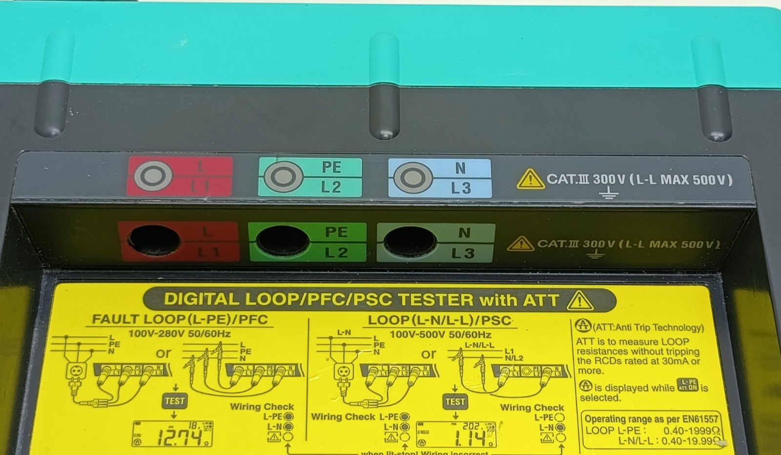 Kyoritsu KEW4140 Digital LOOP/PFC/PSC Impedance Tester CAT III 300V L-L MAX 500V