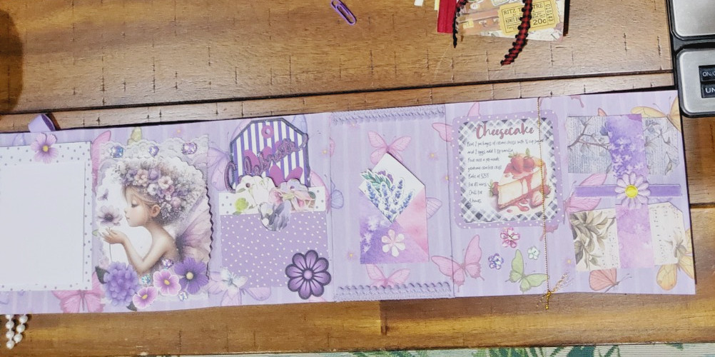 2 Junk Journals Handmade Booklet Folio PINK ROSES & LOVE w/ Pockets & Ephemera