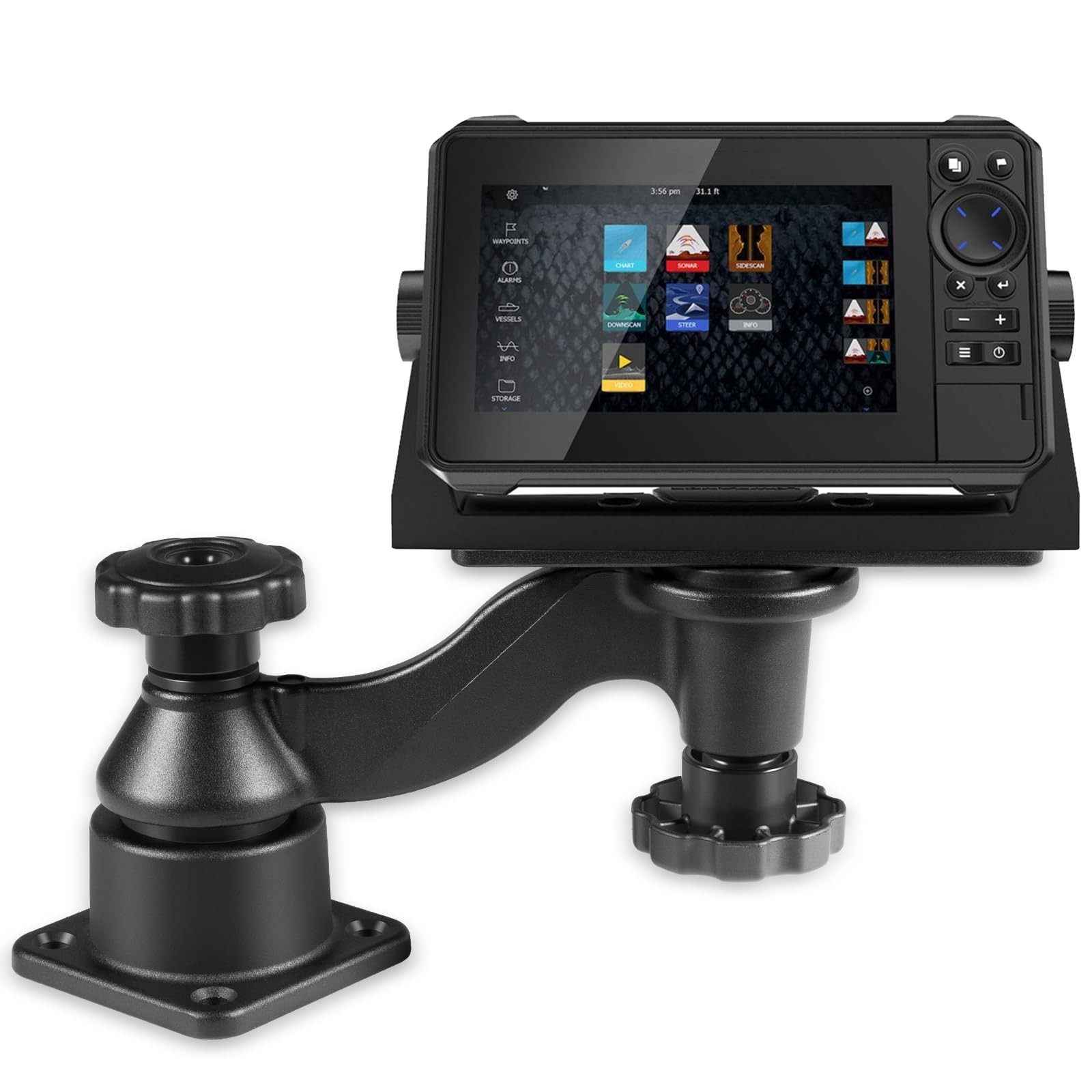 Horizontal 6″ Swing Arm Mount Fishfinders & Chartplotters Mount Bracket 360°