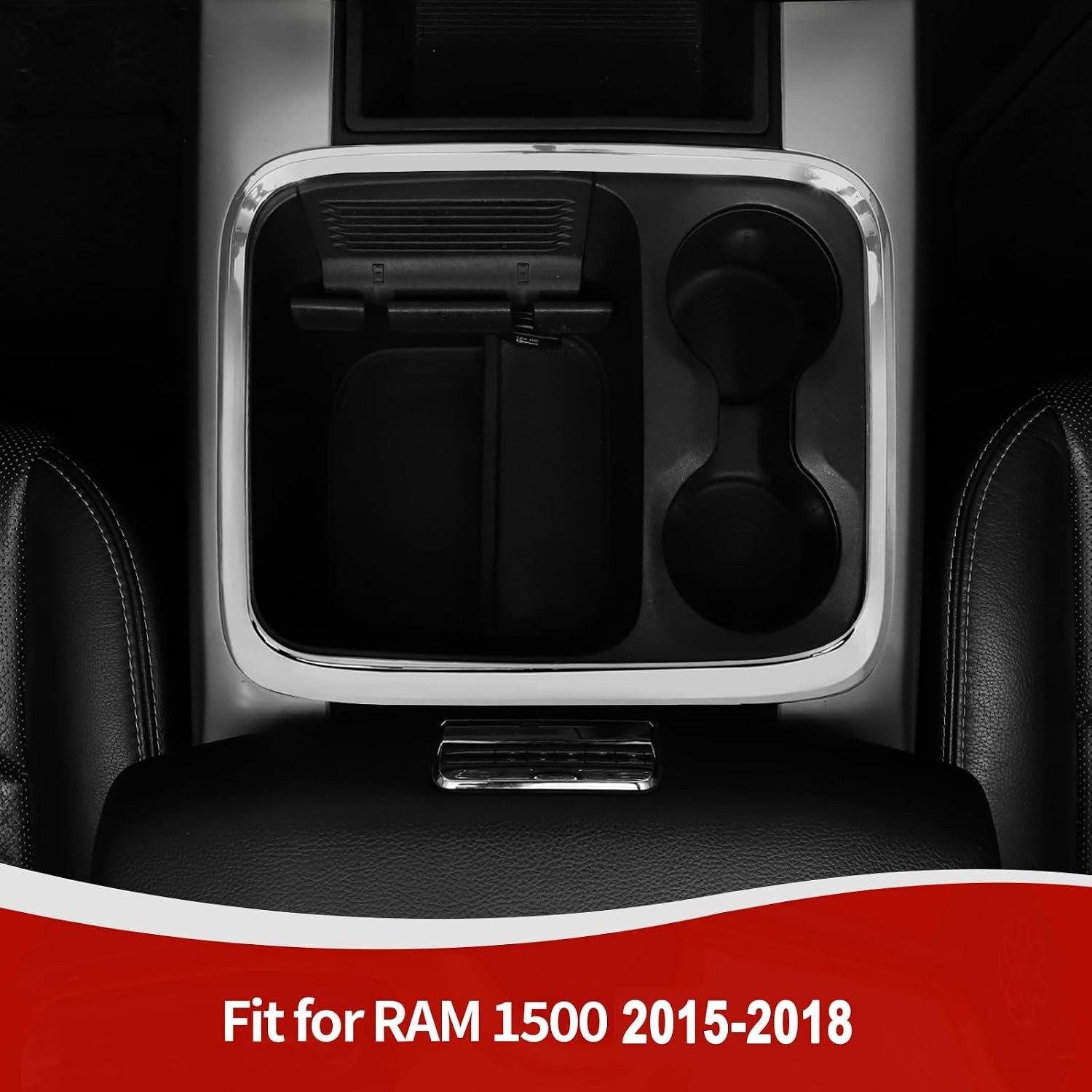 for RAM Center Console Storage Tray Trim Cover Frame for RAM 1500 2015-2018 C…