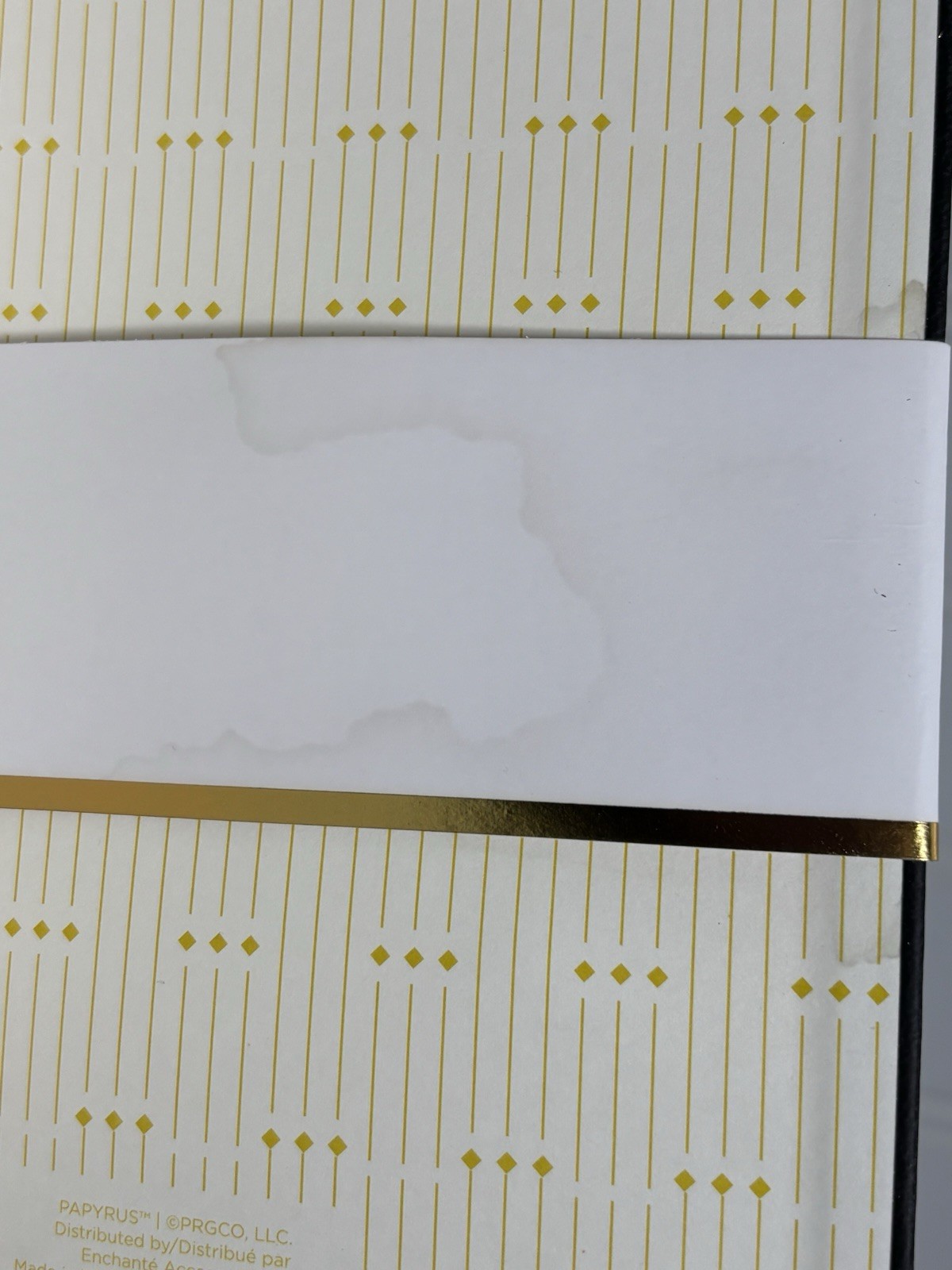 PAPYRUS Black Ruled Gilded Notebook Journal 240 Ivory Lined Pages with Bookmark
