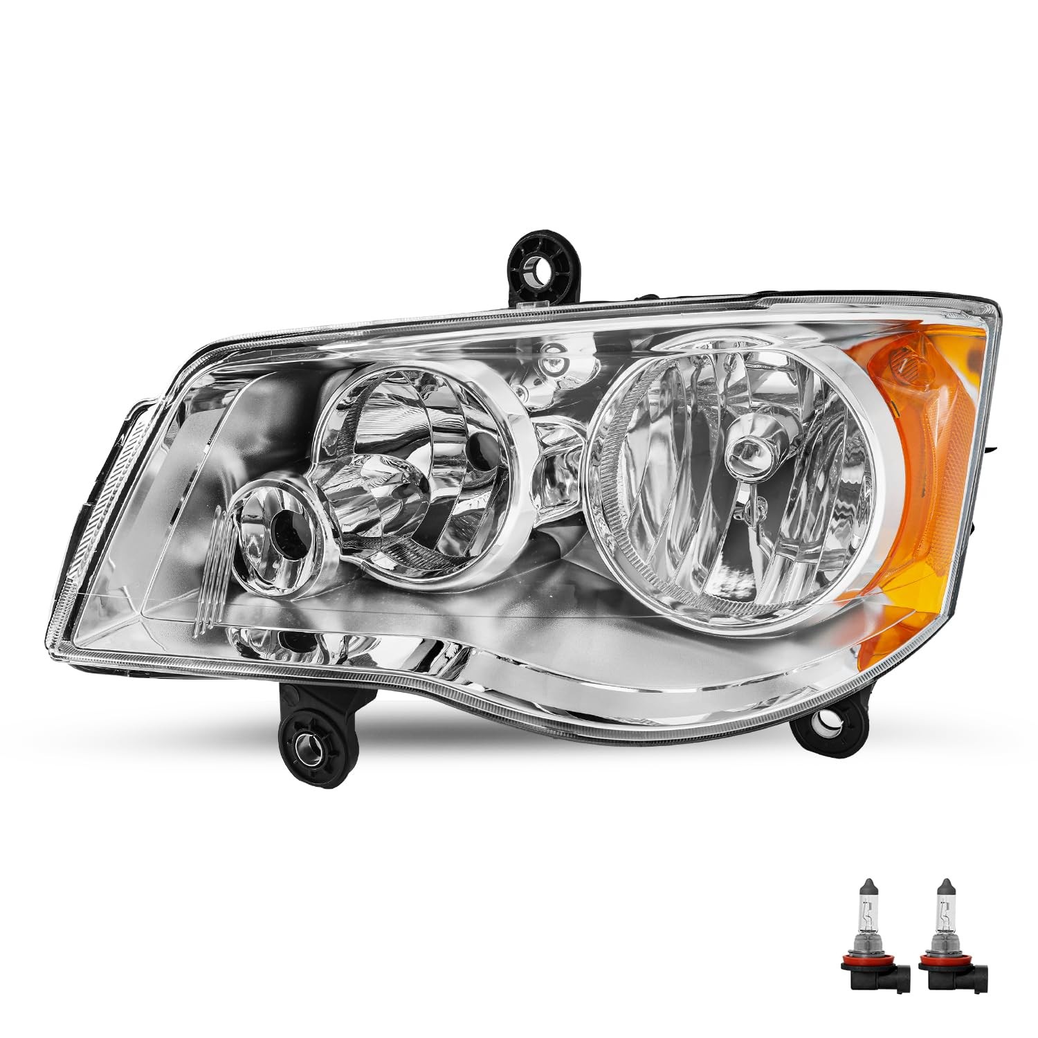 Halogen Headlight Assembly Fits for 2011-2020 Dodge Grand Caravan