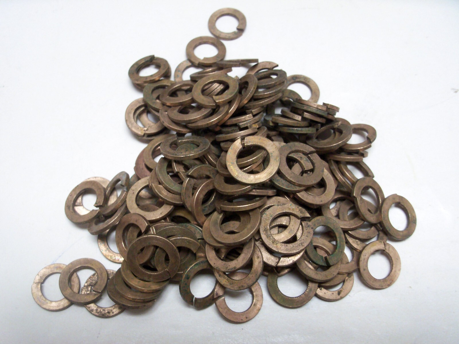 1/4″ Silicon Bronze Lock Split Washer VINTAGE Made in USA Qty 25