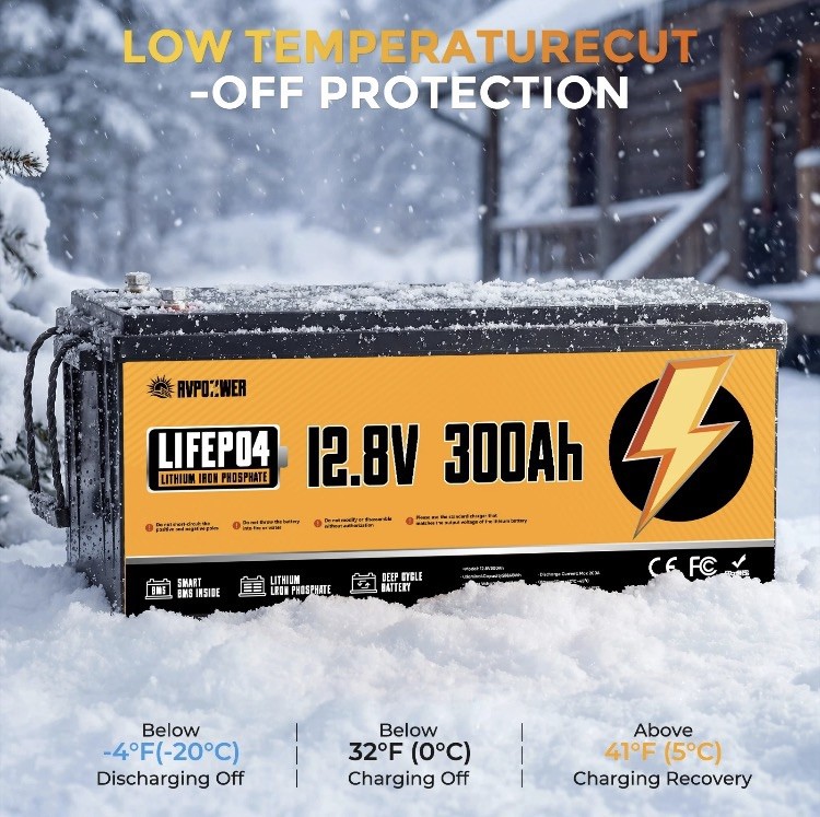 12V 300Ah LiFePO4 Lithium Battery 200A BMS 3840Wh for RV Off-Grid Solar System