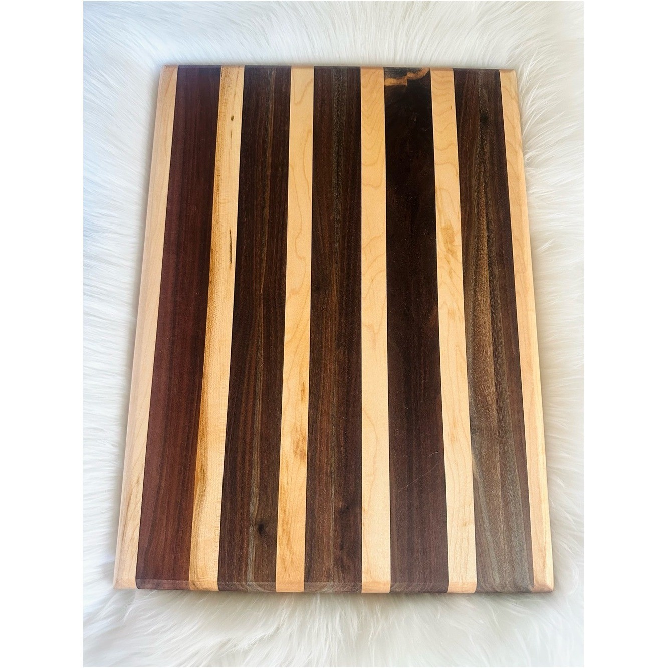 Black Walnut & Maple Wood Cutting Board-Handmade