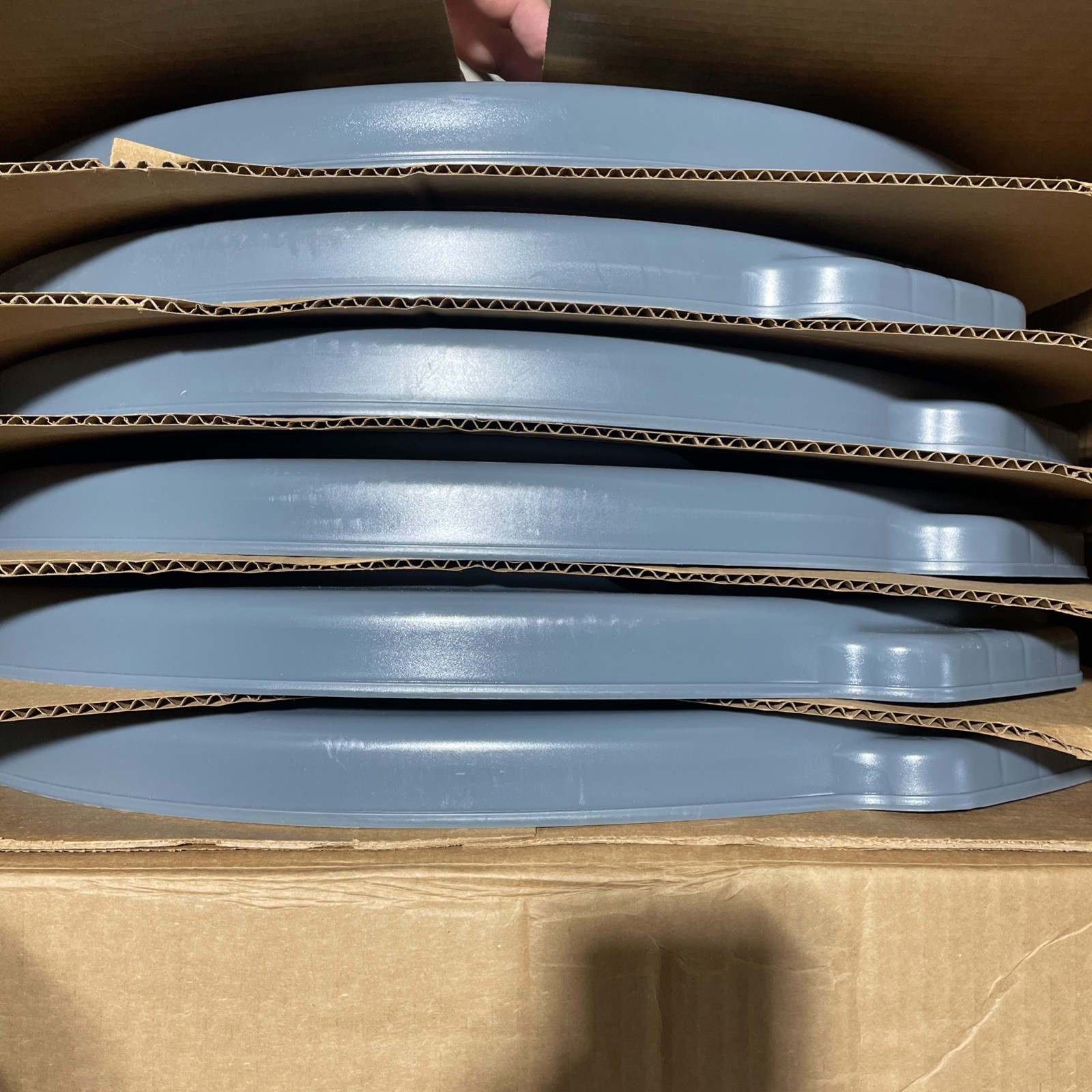6x Rubbermaid Brute Gray 32 Gal Trash Container Lids Commercial 1893163 1932154
