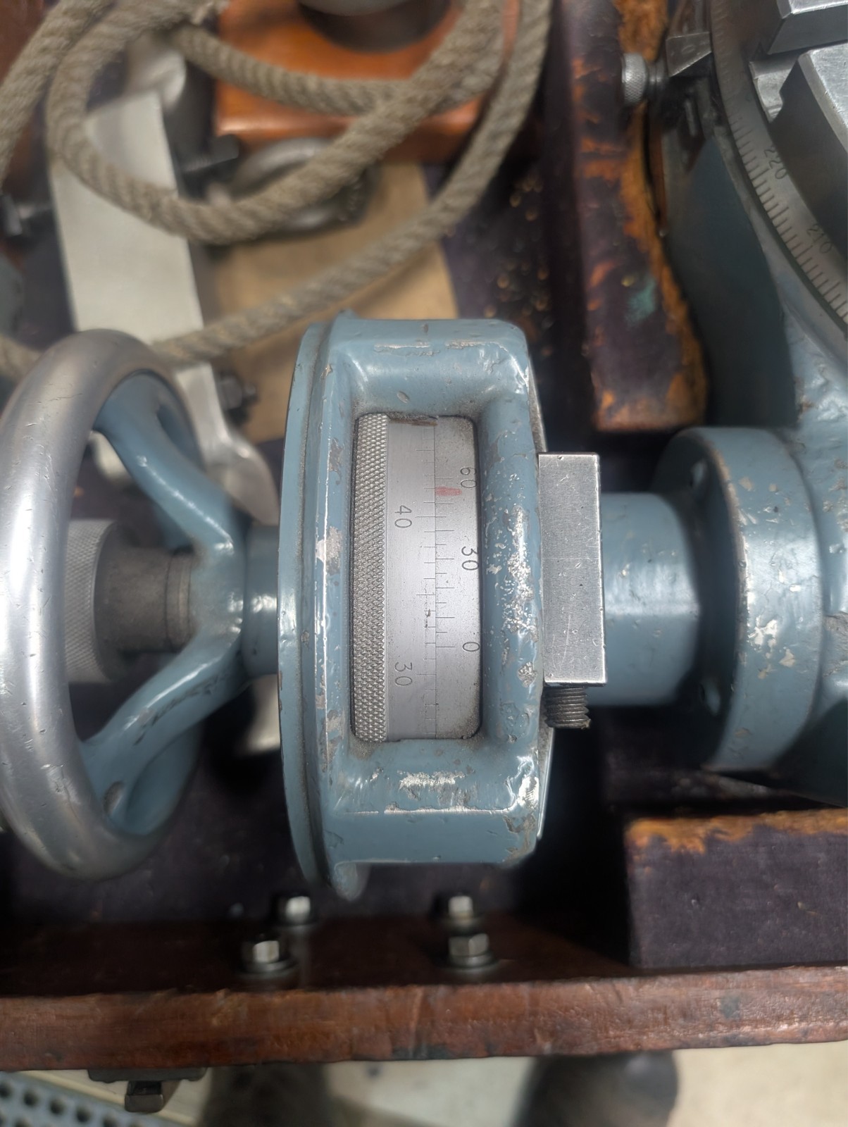 Moore Precision Rotary Table Model No. 2 in Mahogany Cabinet With Extras