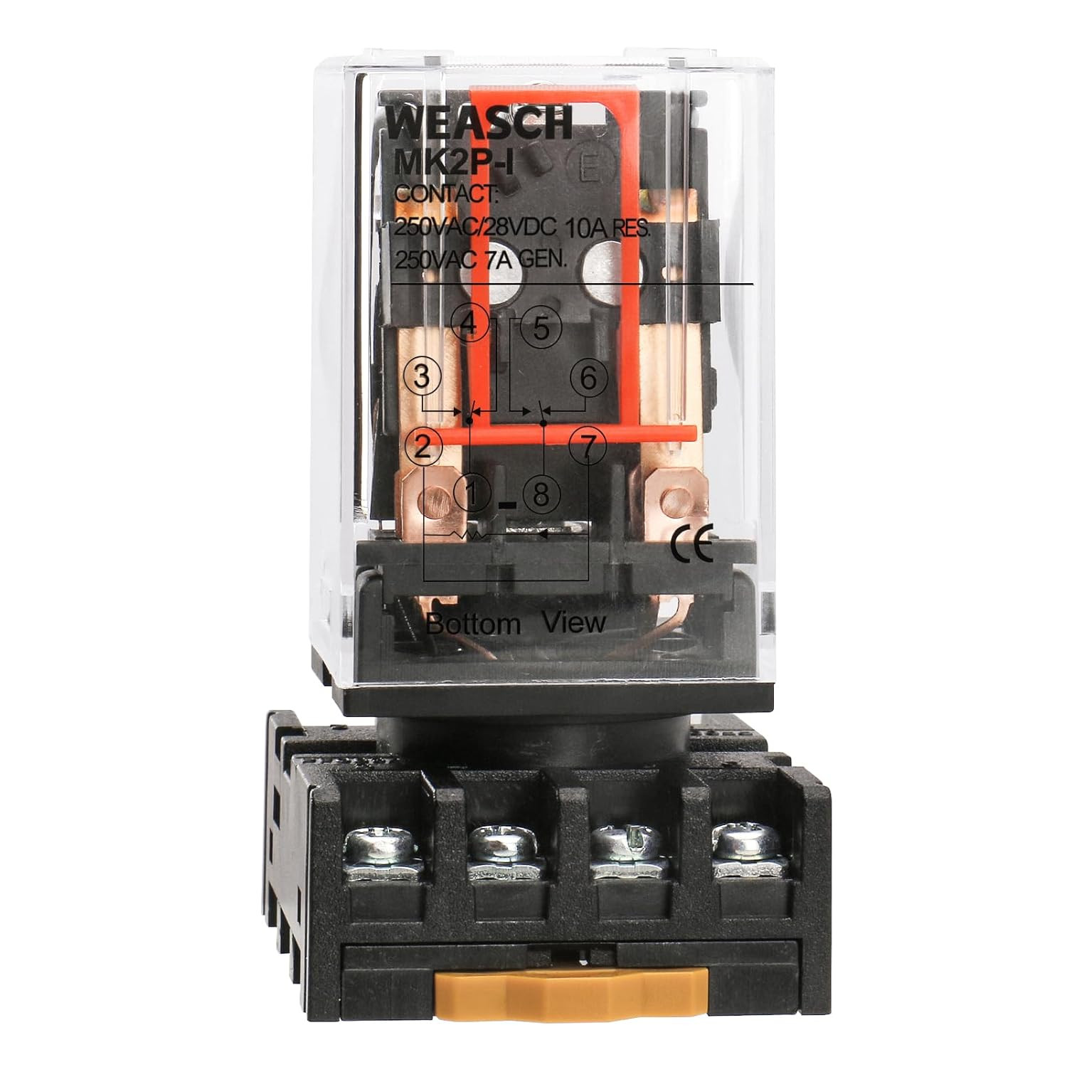 Power Relay MK2P-I AC 110V Coil DPDT 8 Pin with Plug-In Terminal Socket Base
