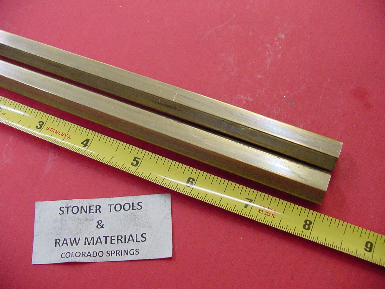 2 Pieces 5/16″ C360 BRASS HEX BAR 8″ long New Lathe Bar Stock .312″ 1/2 Hard