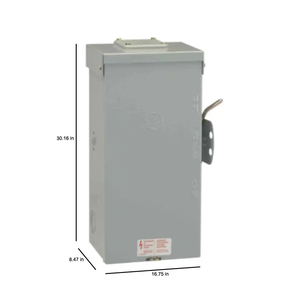 GE Emergency Power Transfer Switch 100/200-Amp 240-Volt 1-Phase Non-Fused Manual