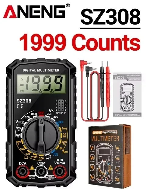 Portable Digital Multimeter AC DC Voltmeter Ammeter Ohmmeter Volt Tester Meter