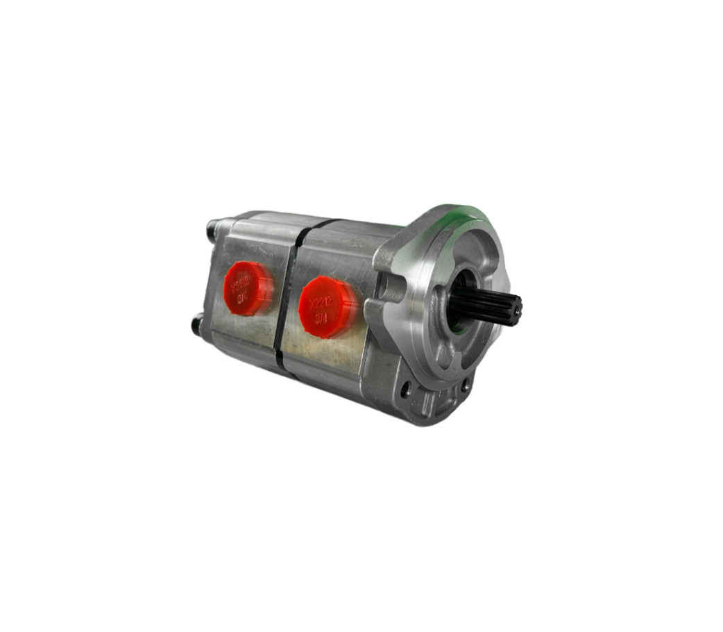 Agrotk Double Acting Hydraulic Pump KTT23 Skid Steer Gear Pump Attachment Silver