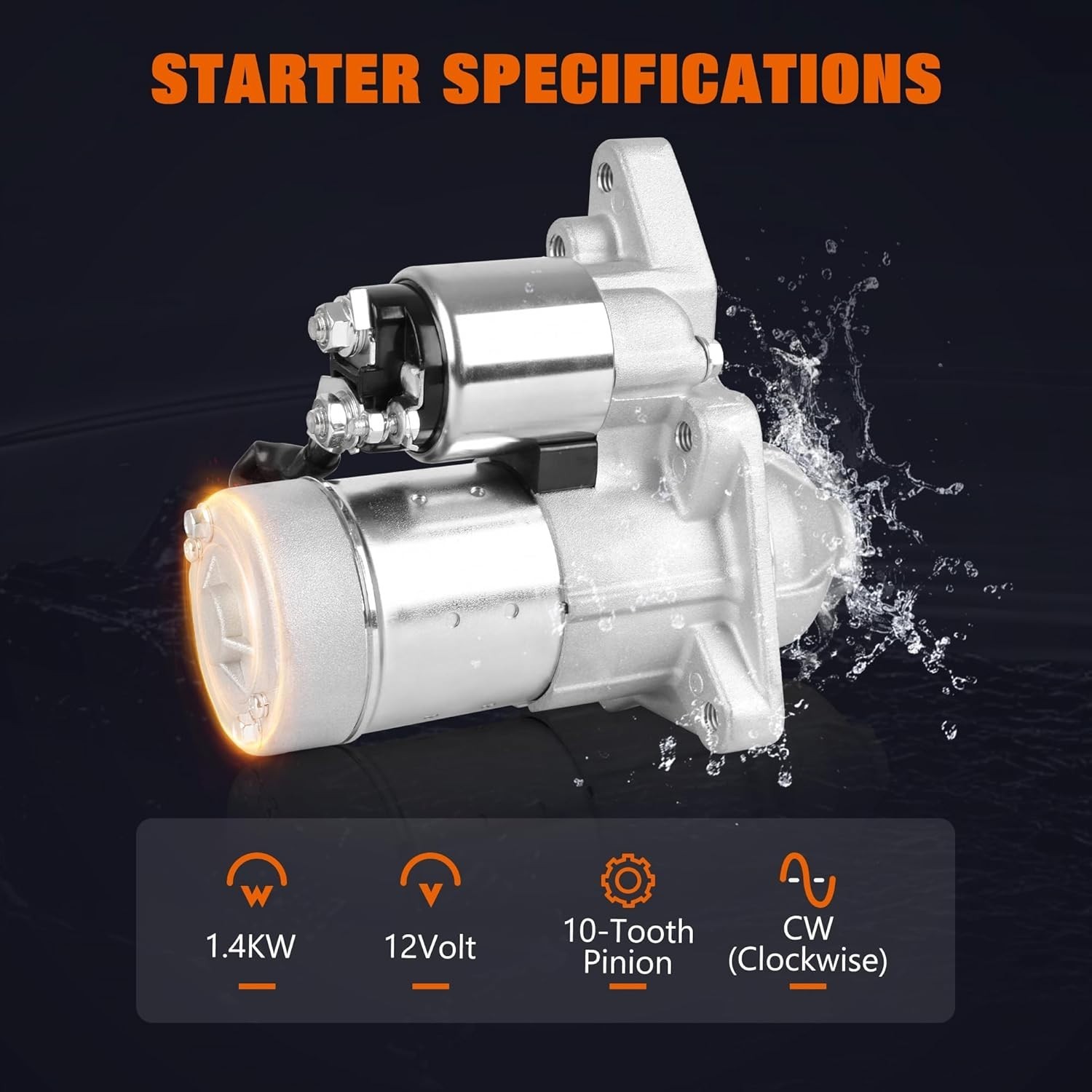 SINTLY 19288N Starter Motor Fit for Nissan Versa 2009-2011, Versa 2015 Note 2015