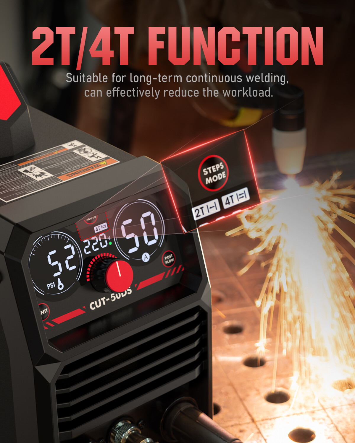50Amp Air Power 110/220V Dual Voltage IGBT Inverter Plasma Cutting Machine