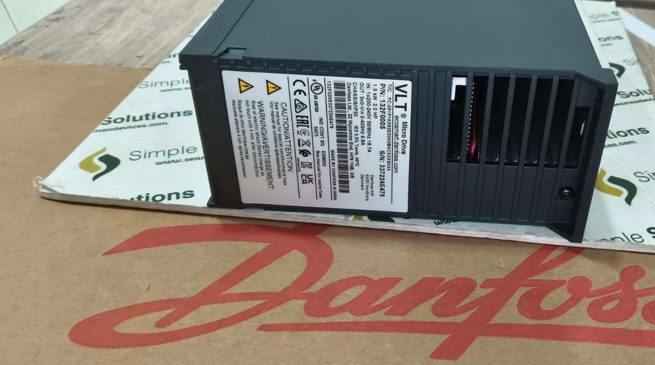 1PC-Danfoss 132F0005 FC-051P1K5S2E20H3BXCXXXSXXX 1.5KW/2.0 HP Micro Drive FC-51