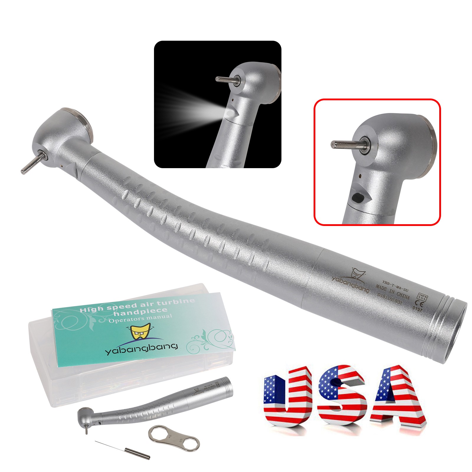 Yabangbang Dental High Speed Handpiece Fiber Optic For KAV MULTIflex Coupler