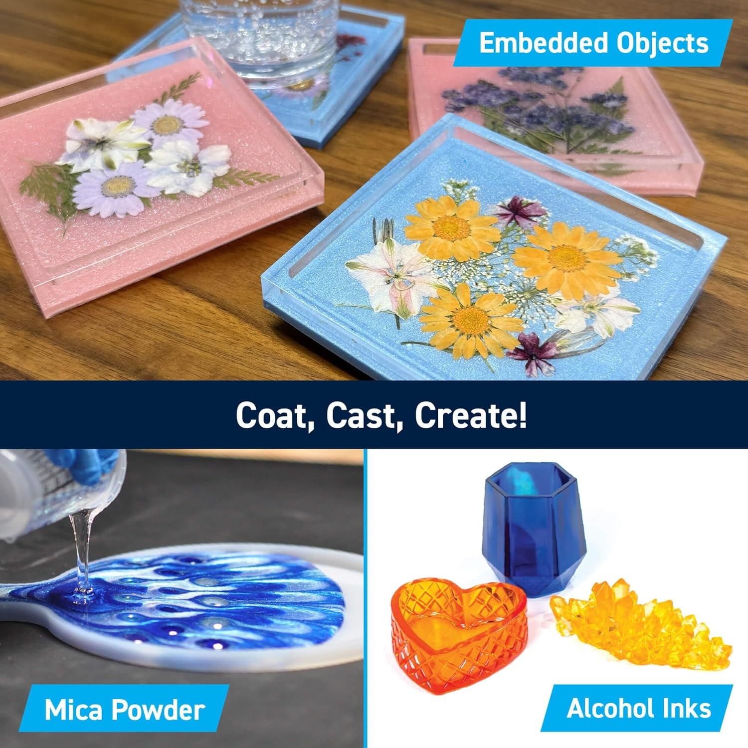 TotalBoat Table Top Epoxy Resin 2Qt Kit Crystal Clear UV Resistant Finish