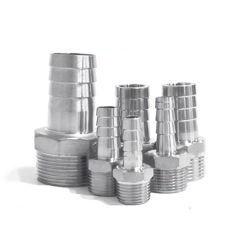 Pipe Fitting Male Threaded 304 Stainless Steel Barb Hose Tail Connector 1/8″~4″