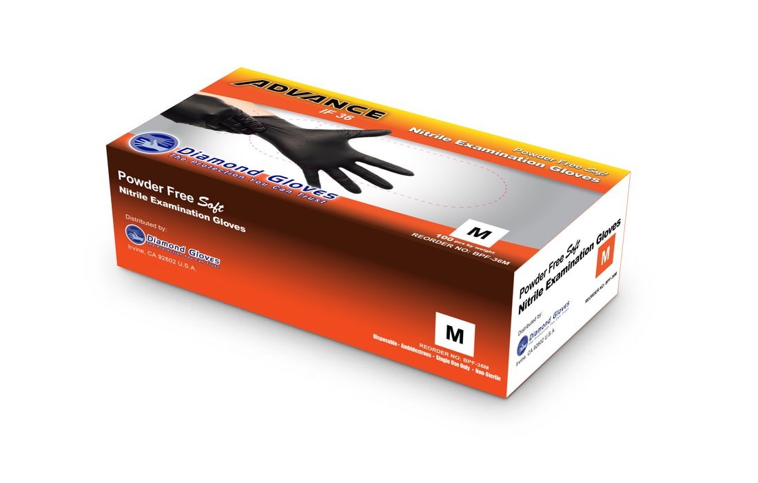 Blue Nitrile Exam Gloves 3.5mil Powder Free Latex-Free Disposable 100/Box