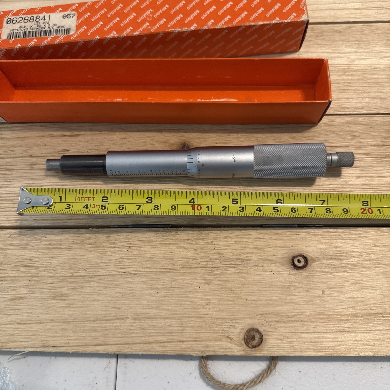 Mitutoyo 151-272 Vernier Micrometer Head 0-2” 0.001” + 0.0001” Ratchet Carbide