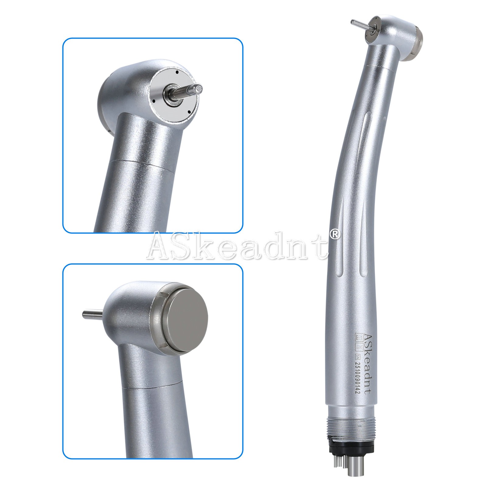 Dental High Speed Handpiece 3 Water Spray Ceramic Bearing 4 Holes ASKEADNT