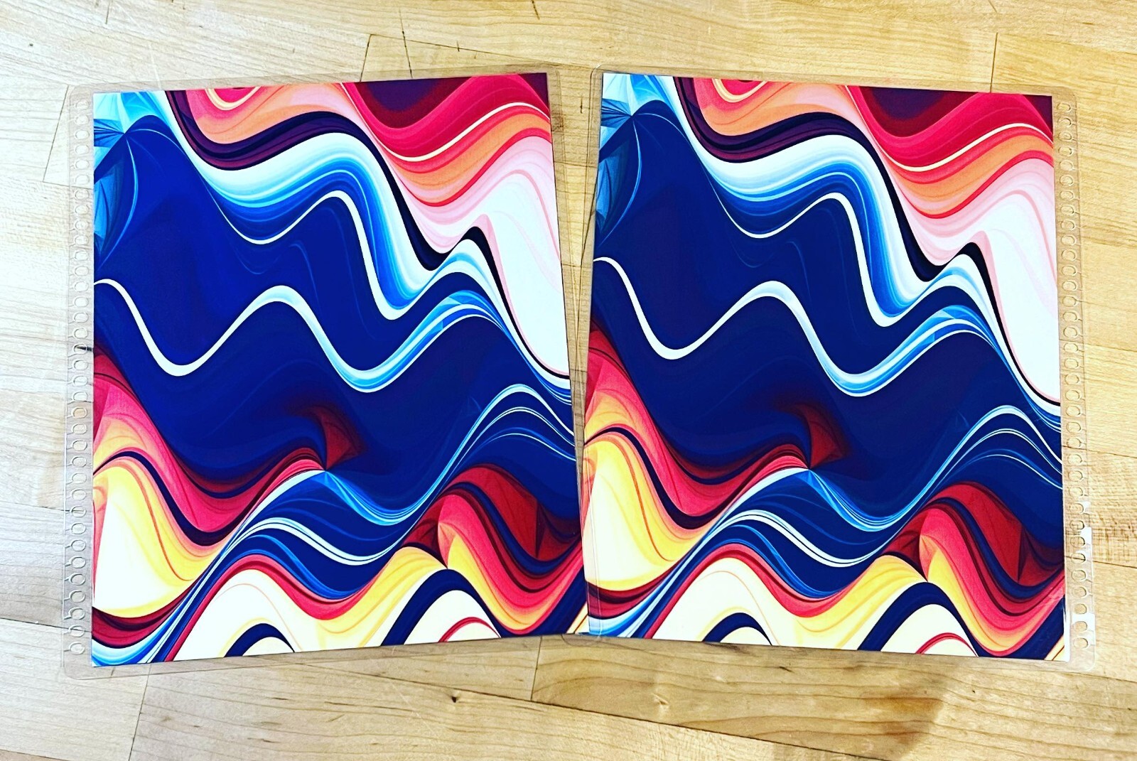 Wavy Colorful Layers Cover Set for use w/ Erin Condren Life Planner