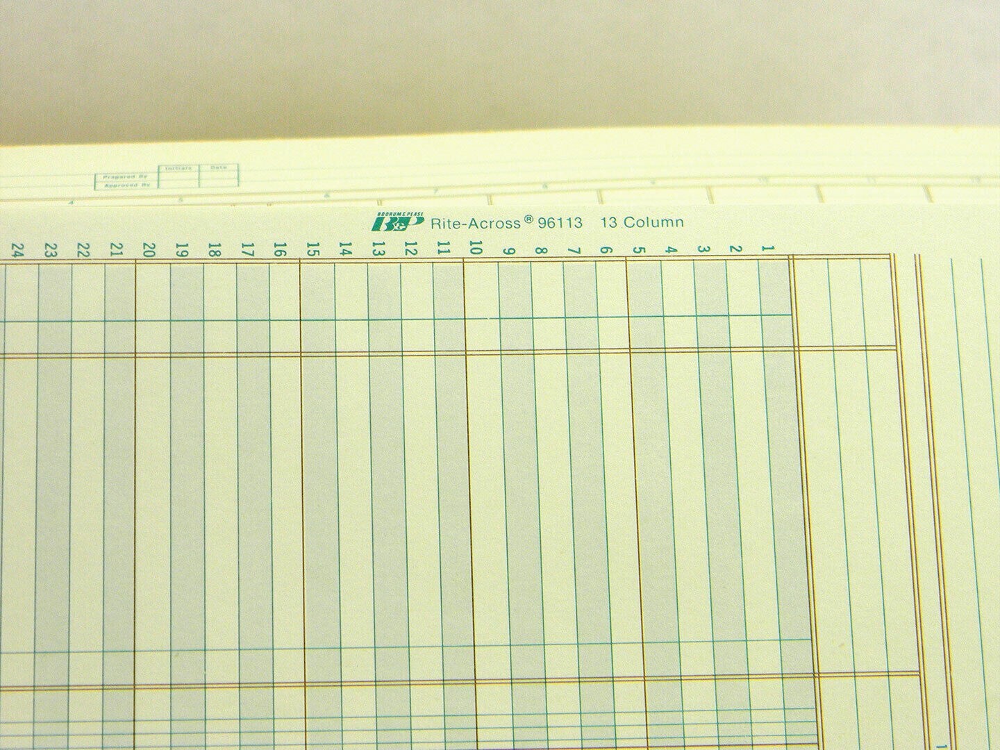 BOORUM & PEASE 96113 ACCOUNTING COLUMNAR PAD 40 SHEETS 13 COLUMNS 16″ x 11″