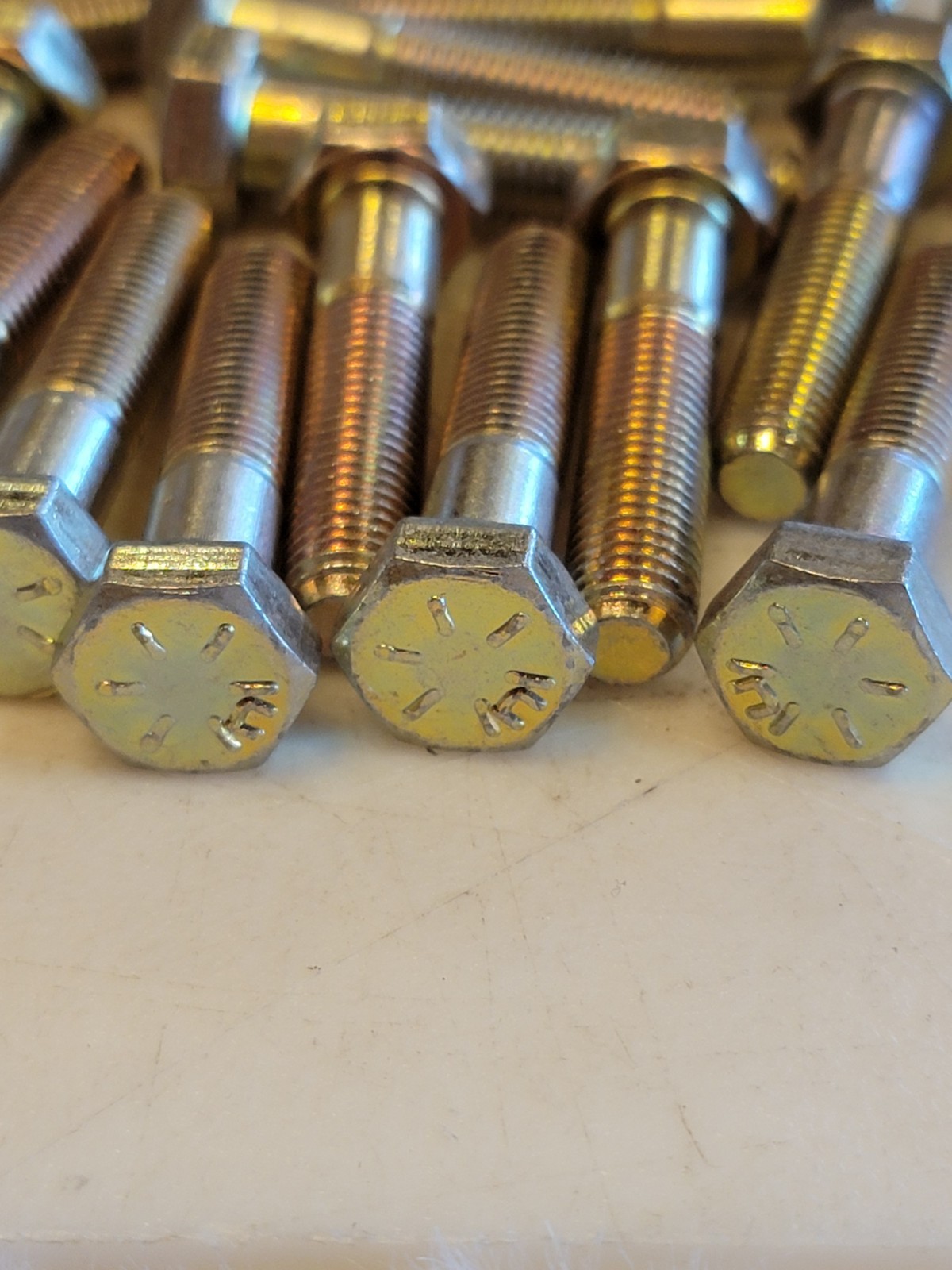 5/16″-24 x 1-1/2″ Hex Bolts Cap Screws, Grade 8, Yellow Zinc. 25pk. 21C