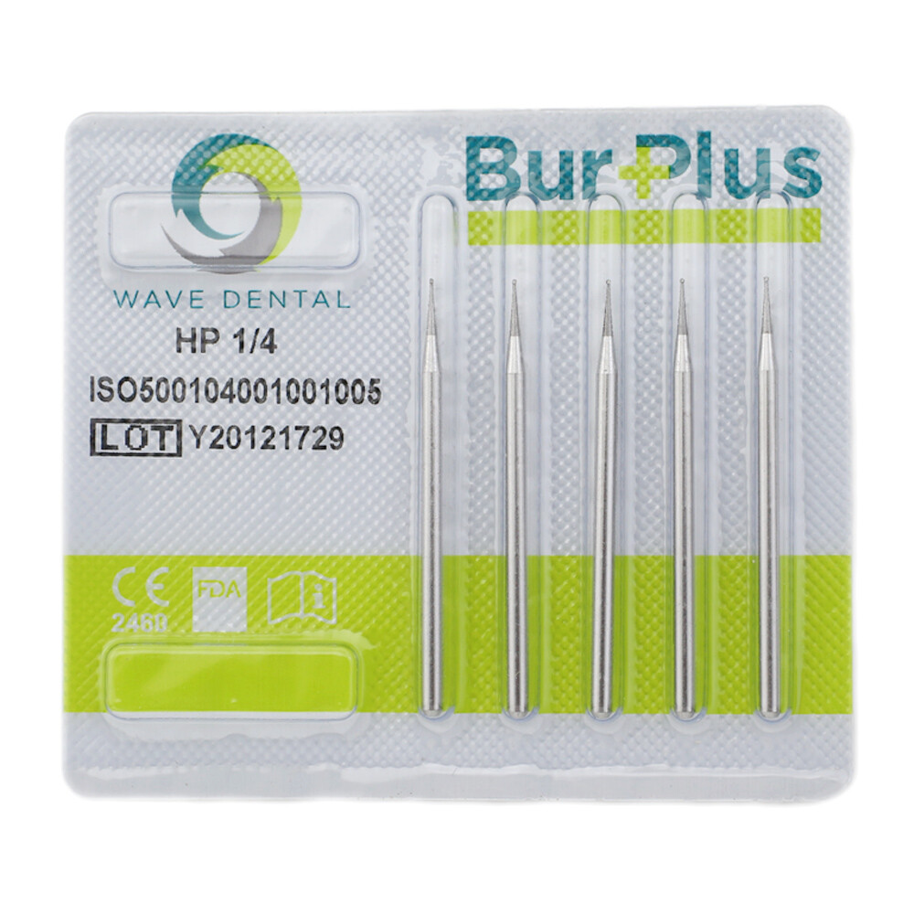 WAVE Dental Carbide Burs Straight Handpiece Bur Round HP #1/4 4 6 8 10 44.5mm