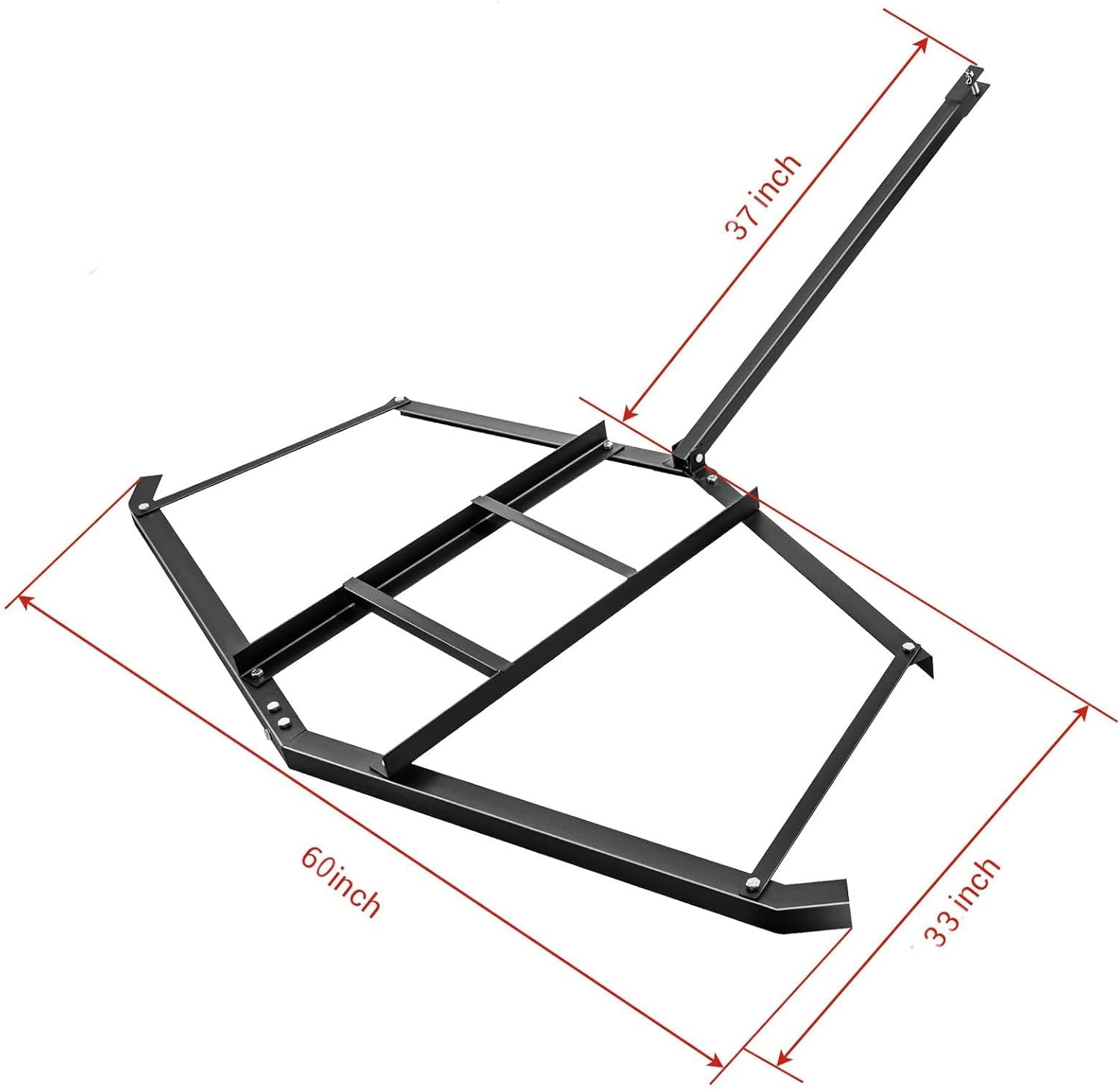 GARVEE Heavy Duty Tow Behind Drag Harrow Driveway Grader Steel for ATV Tractor