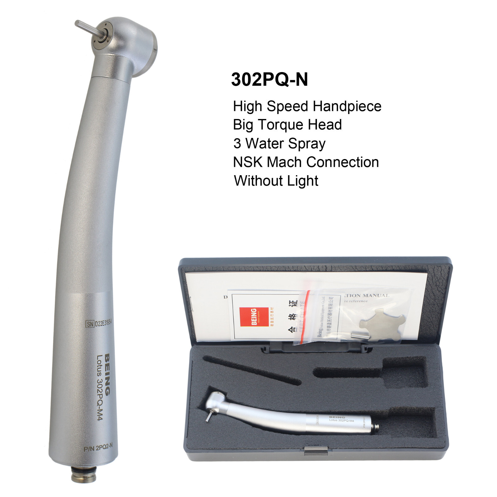 COXO Handpiece Air Turbine High Speed Fiber Optic Fit NSK Phatelus 4 Hole 6 Pin