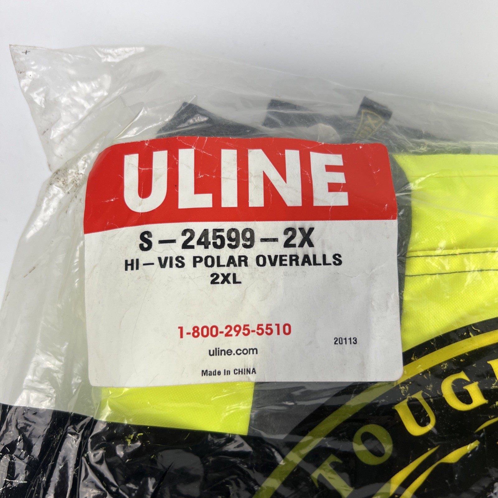 OccuNomix Hi Vis Waterproof Bib Pants 2XL Yellow Reflective NWT