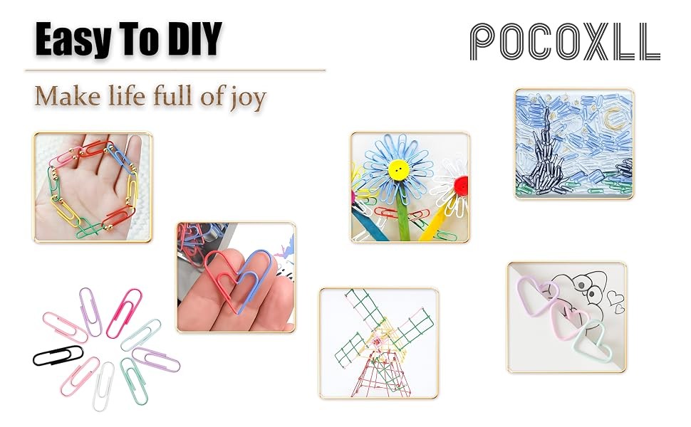 100 Pcs Pink Paper Clips, 1.1 Inch (28mm) Colorful Paperclips | Vinyl Coated,